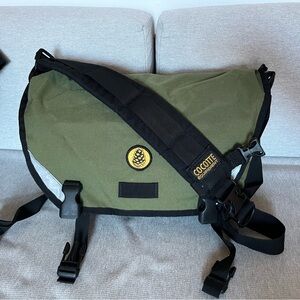 Green and Black Messenger Bag